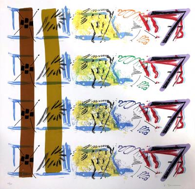 Jessica STOCKHOLDER - Aspect Syllabary : Getting Wind 1, 2015 - Lithographie signée au crayon 2