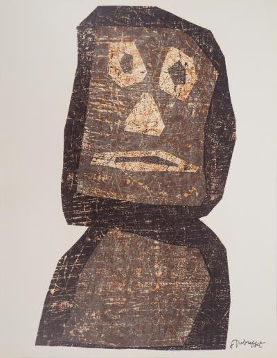 Jean DUBUFFET : Totem (Moaï), 1958 - Lithographie originale signée 2