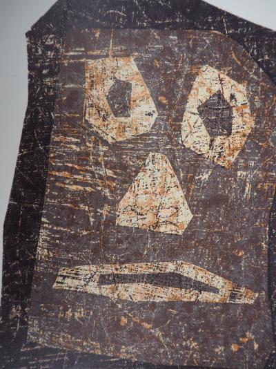 Jean DUBUFFET : Totem (Moaï), 1958 - Lithographie originale signée 2