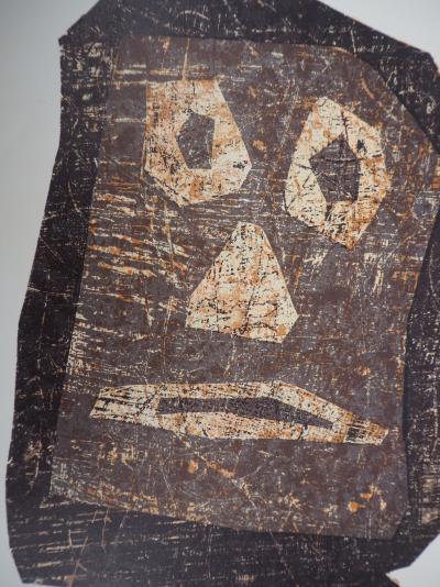 Jean DUBUFFET : Totem (Moaï), 1958 - Lithographie originale signée 2