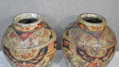 Iran, Perse - Paire de vases ou urnes Funéraires, fin du XVIIIe siècle - Céramique 2