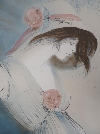 Bernard CHAROY: Femme au chapeau - Lithographie Originale Signée 2