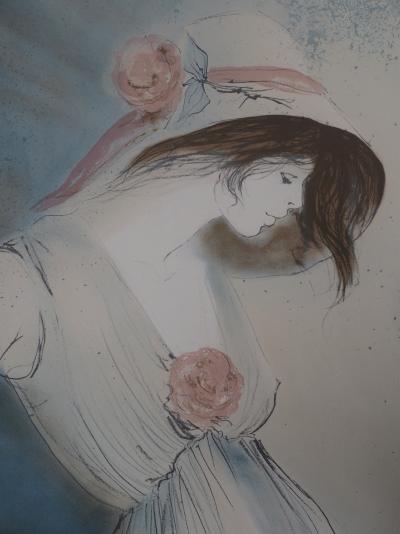 Bernard CHAROY: Femme au chapeau - Lithographie Originale Signée 2