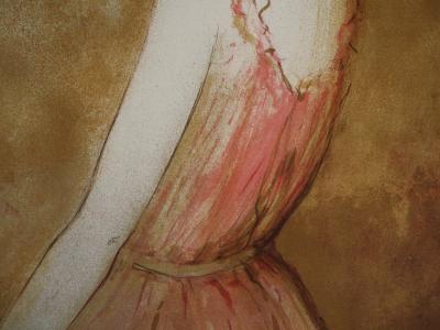 Bernard CHAROY : Jeune fille à la rose - Lithographie originale signée 2