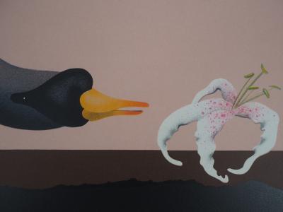 Jean Paul DONADINI : Le cygne et l'orchidée - Lithographie originale signée 2