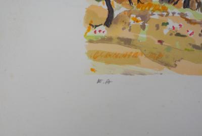 Georges BLOUIN : Provence, les oliviers  - Lithographie Originale Signée 2