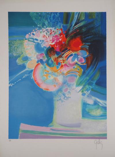 Daniel GELIS : Le bouquet exotique - Lithographie Originale Signée 2