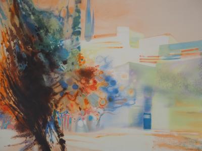 Daniel GELIS : Paysage de Provence - Lithographie Originale Signée 2
