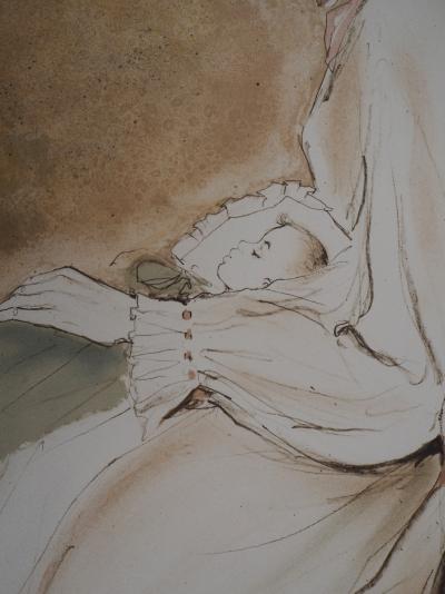 Bernard CHAROY : Maternité, Douce sieste - Lithographie originale signée 2