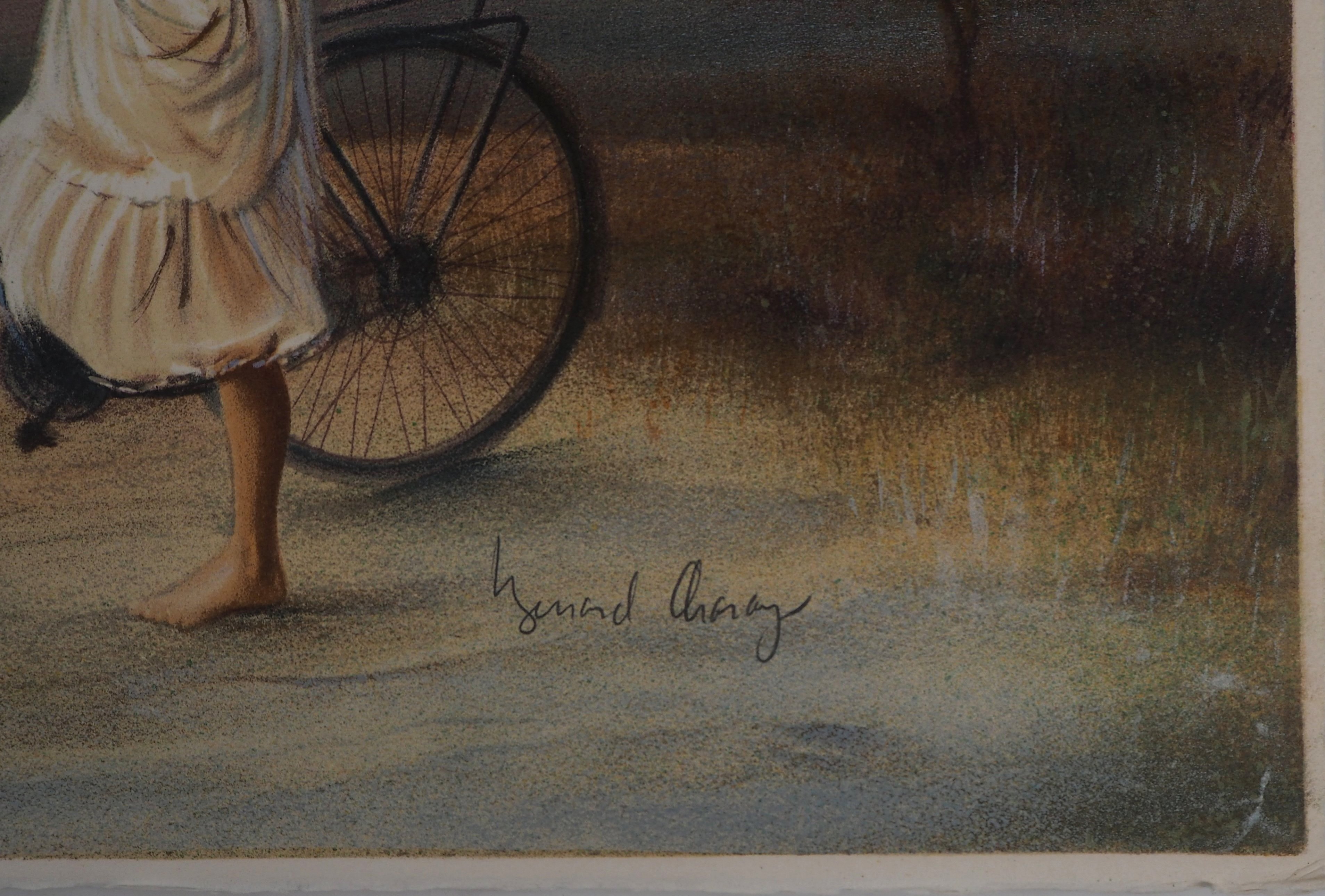 Bernard CHAROY - Returning on a Bicycle - original
