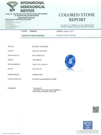 Weißgold Designer Blue Sapphire & Diamond Ring 2