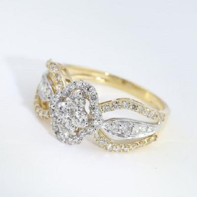 Yellow gold Designer Diamond Ring 2