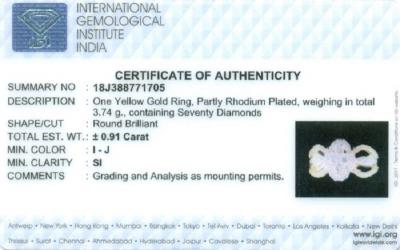 Yellow gold Designer Diamond Ring 2