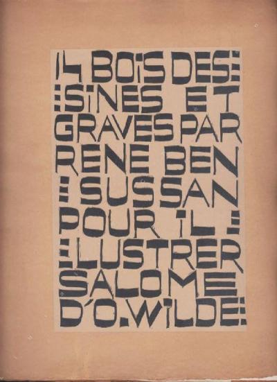 René Ben SUSSAN - Salome Oscar Wild, 1930 - Original woodblock etching 2