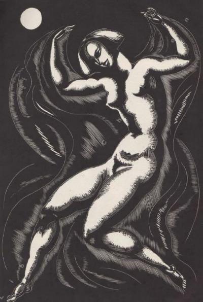 René Ben SUSSAN - Salome Oscar Wild, 1930 - Original woodblock etching 2
