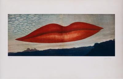 MAN RAY - À l’heure de l’observatoire - Les amoureux,1970 - Photolithographie signée au crayon 2
