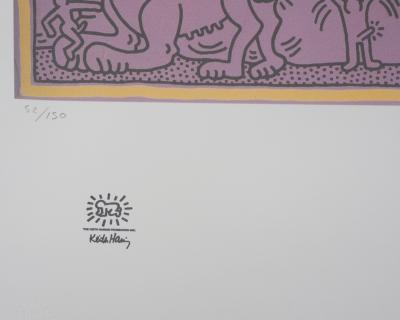Keith HARING (d’après) - Cauchemar en rose - Sérigraphie signée 2