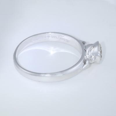 Bague or blanc diamant solitaire 2