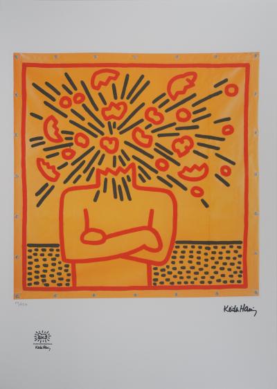 Keith HARING (d’après) - Exploding head - Sérigraphie signée 2