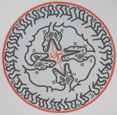 Keith HARING (d’après) - Dragon infini - Sérigraphie signée 2