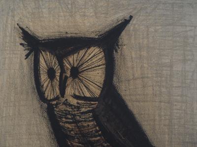 Bernard BUFFET : Chouette - Lithographie Originale, Signée au crayon 2