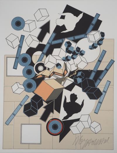 Alain LE YAOUANC : L’air, 1978  - Lithographie Originale Signée 2