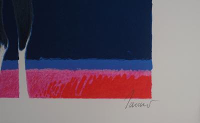 Albert ZAVARO: The trio of riders - Original signed lithograph 2