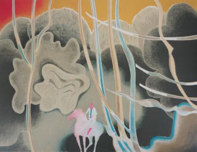Albert ZAVARO : Chevauchée matinale - Lithographie originale signée 2