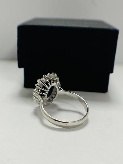 Bague saphir et diamant en or jaune 14 carats 2