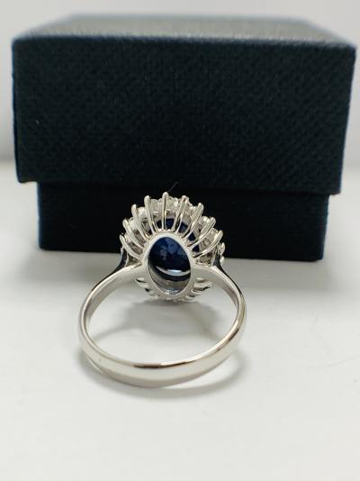 Bague saphir et diamant en or jaune 14 carats 2