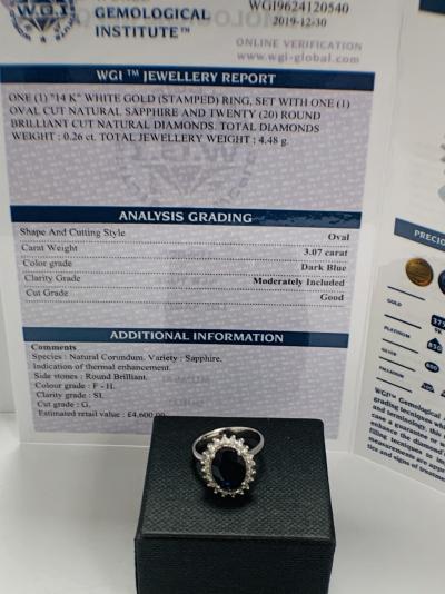 Bague saphir et diamant en or jaune 14 carats 2
