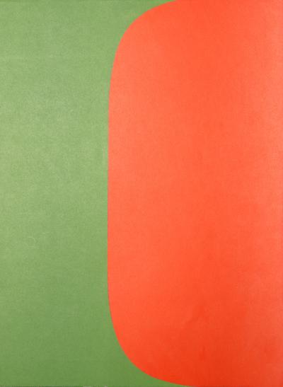 Ellsworth KELLY - Abstract Composition (J), 1964 - Cover lithograph printed on double pages. 2