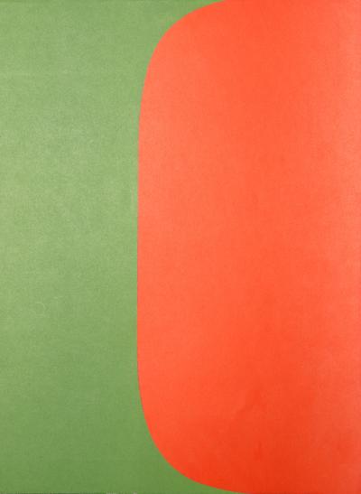 Ellsworth KELLY - Abstract Composition (J), 1964 - Cover lithograph printed on double pages. 2