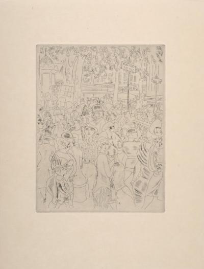 Chas LABORDE - Boulevard des Capucines, 1927 - Etching 2