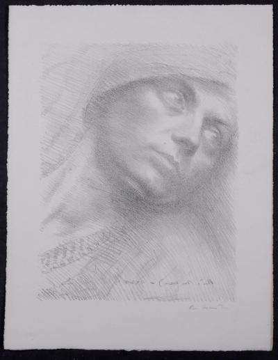 Octave MATTHEY - Portrait,1930 - Lithographie originale signée au crayon 2