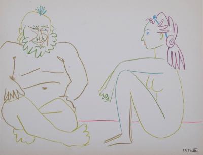 Pablo PICASSO - Deux nus ,1954 - Original lithograph 2
