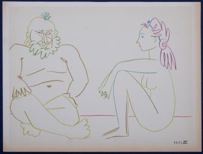 Pablo PICASSO - Deux nus ,1954 - Original lithograph 2