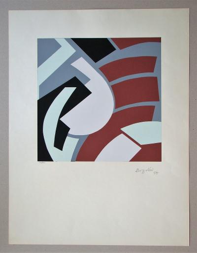 Silvano BOZZOLINI - Composition, 1954 - Sérigraphie originale signée et numérotée 2