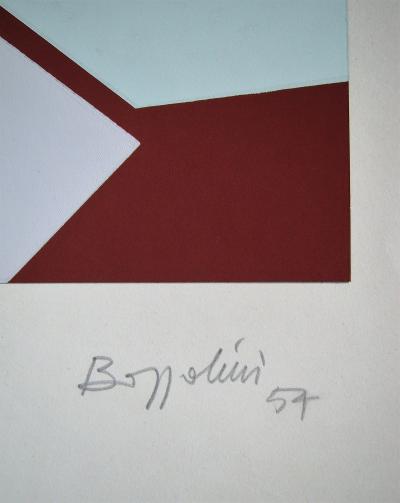 Sivano BOZZOLINI - Composition, 1954 - Original screenprint signed and numbered 2