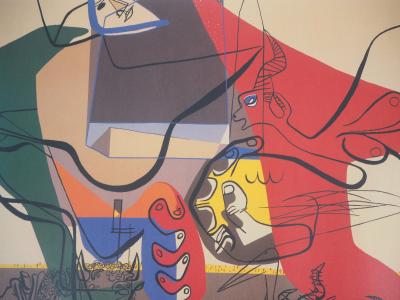Le CORBUSIER (d’après) : Présence (Homme et Taureau), 1987 - Affiche originale 2