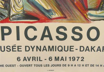 Pablo Picasso - Affiche lithographique originale  - Musée Dynamique, Dakar 1972 2