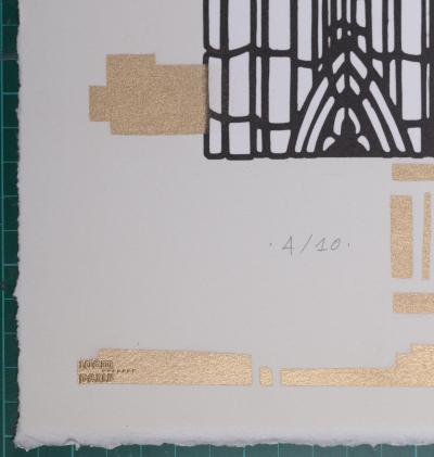 MONKEY BIRD - La Courbe, 2019 Lithographie originale sur BFK Rives (300gr) - Grand format signé à la main ! 2