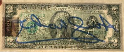 Andy WARHOL - Billet de 2$  - Billet signé au feutre 2