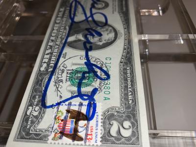 Andy WARHOL - Billet de 2$  - Billet signé au feutre 2