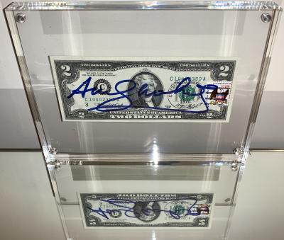 Andy WARHOL - Billet de 2$  - Billet signé au feutre 2