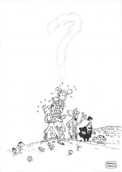 Thierry MARTIN - Spirou et Fantasio, Hommage à Franquin - Dessin à l’encre 2