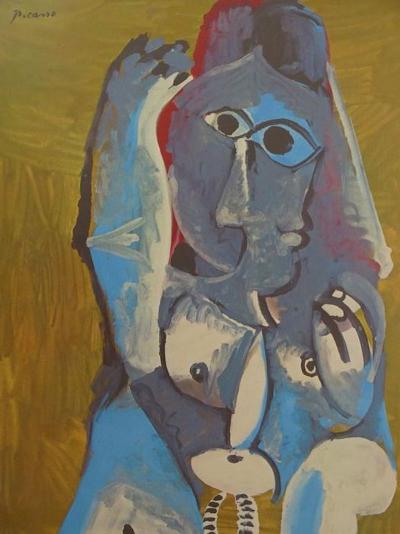 Pablo PICASSO (d’après) - Femme nue accroupie, 1971 - Lithographie 2
