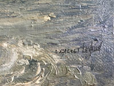 GALLET-LAVADÉ - La jetée,vers 1910 - Huile sur toile signée 2