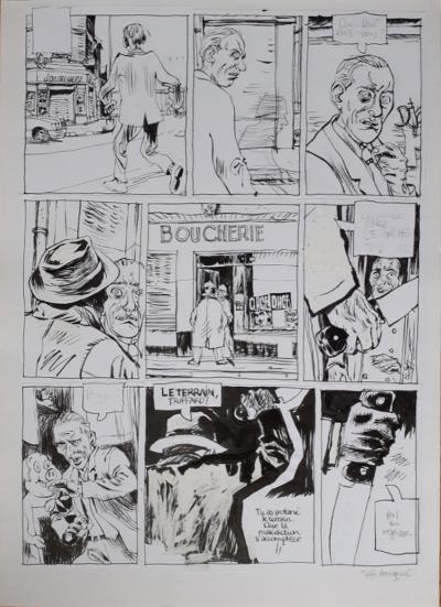 Jeff POURQUIE - Vague à lame - Lot de 2 planches à l’encre et à l’aquarelle 2