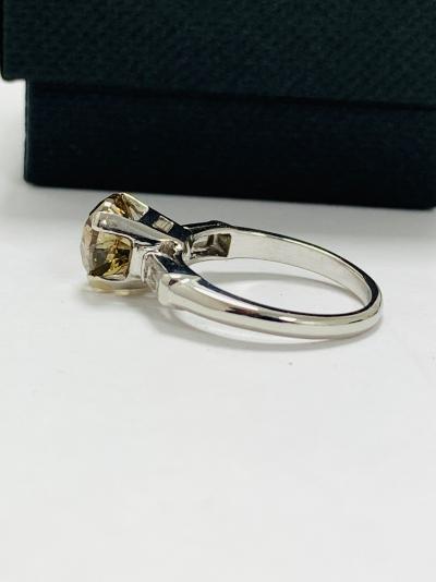 14ct white gold diamond ring with 2.05ct champagne diamond 2